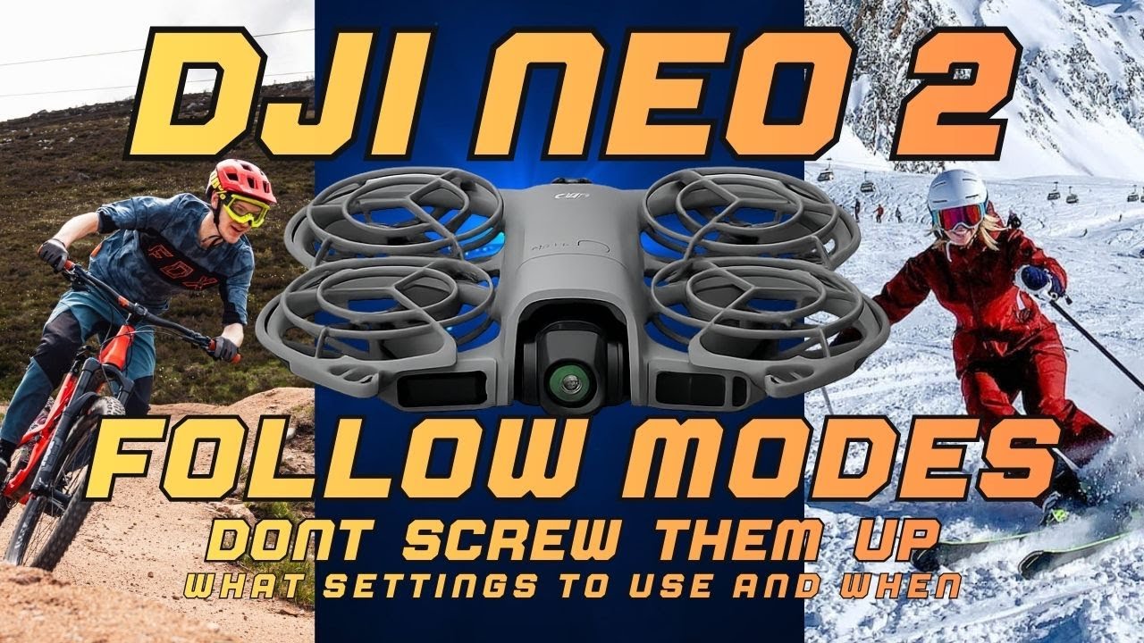 Секреты режима следования DJI Neo 2 | Лучшие настройки для следования за велосипедистом и лыжнико...