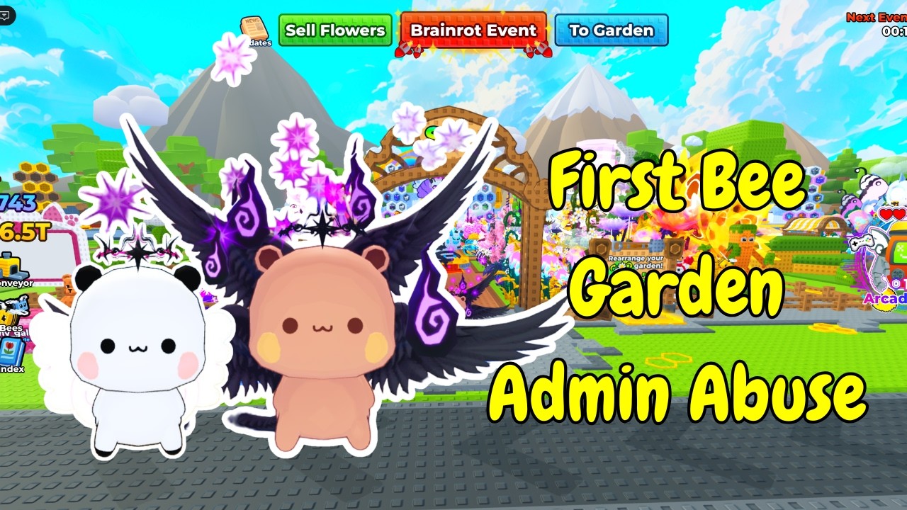 First ADMIN Abuse LIVE 🌸  Bee Garden Roblox🐝