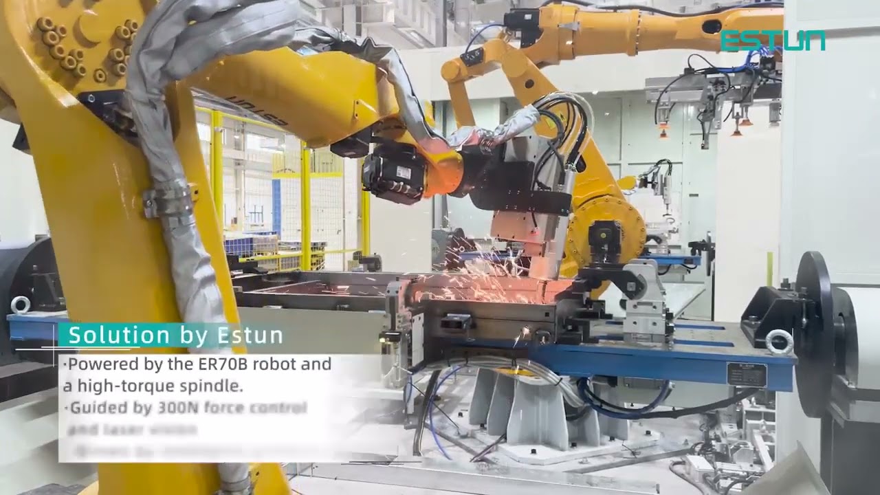 Estun's grinding robot in automotive industry