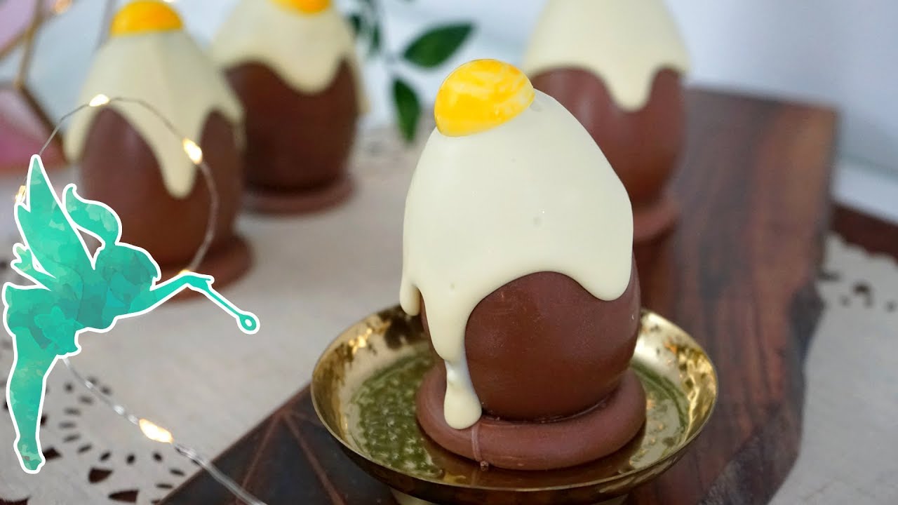 Schokoladen Spiegelei selber machen - Spiegelei aus Schokolade zu Ostern - Kuchenfee