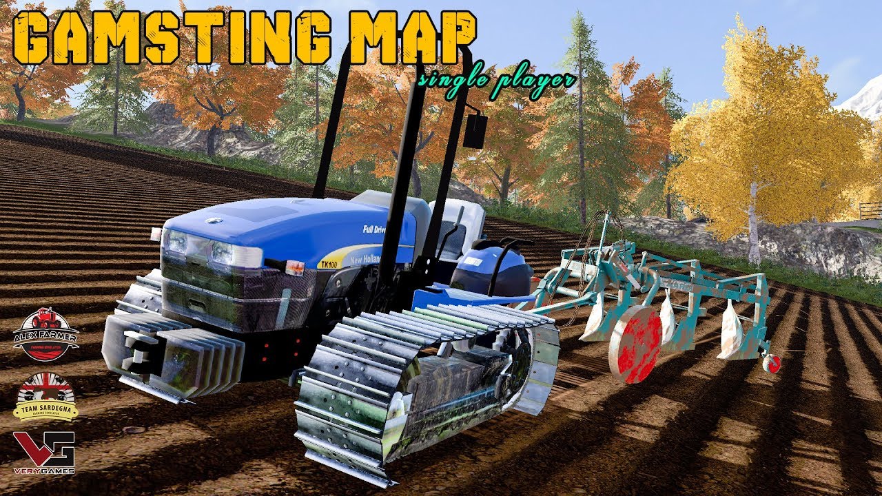 GAMSTING MAP ARATURA CON IL CINGOLATO NEW HOLLAND TK 100 - ALEX FARMER FARMING SIMULATOR 17