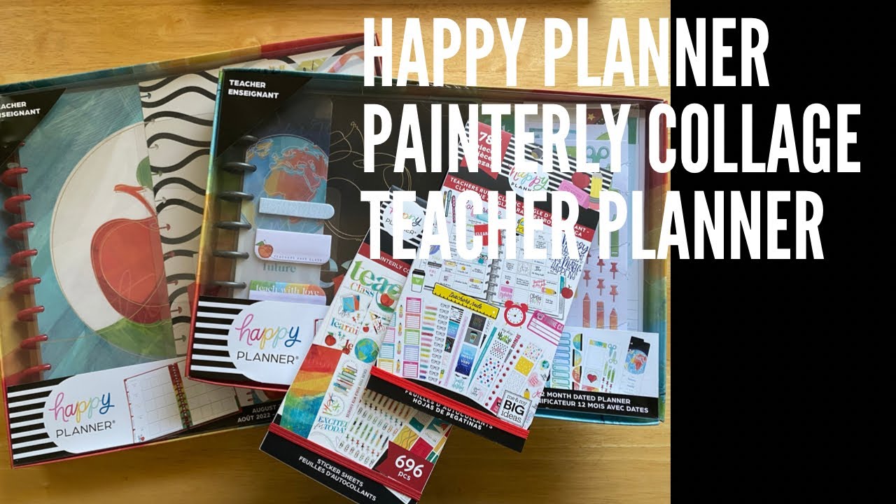 Happy Planner Teacher Painterly Collage Collection! Plus moving news!