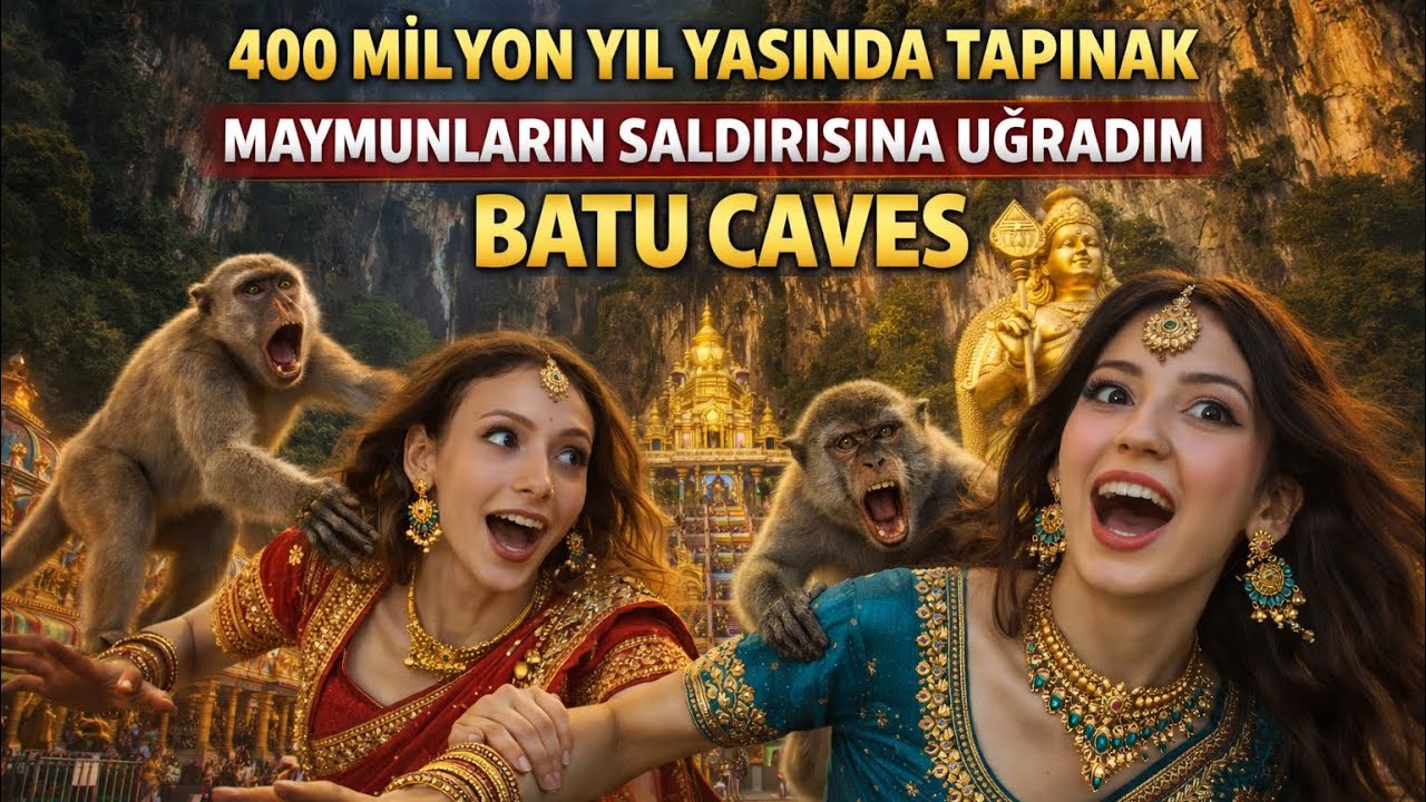 BU TAPINAK MAYMUNLAR TARAFINDAN KORUNUYOR / BATU CAVES MALEZYA