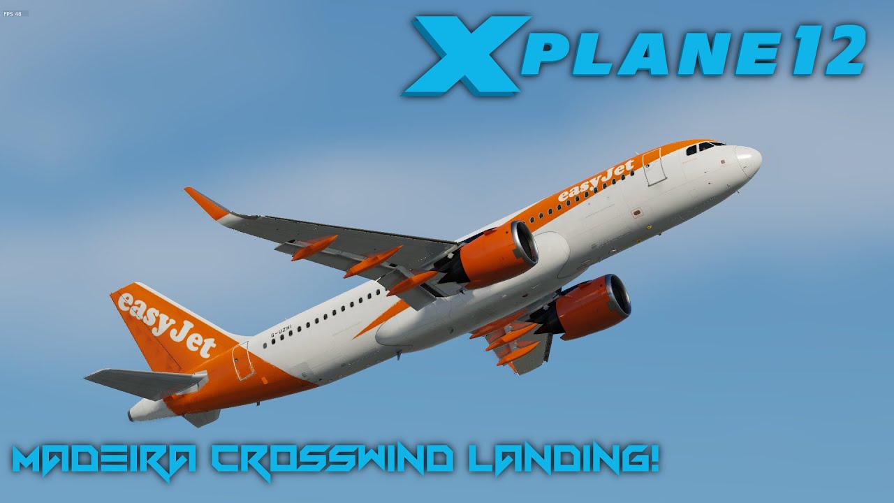 X-Plane 12 | Madeira crosswind landing! | Toliss A320Neo