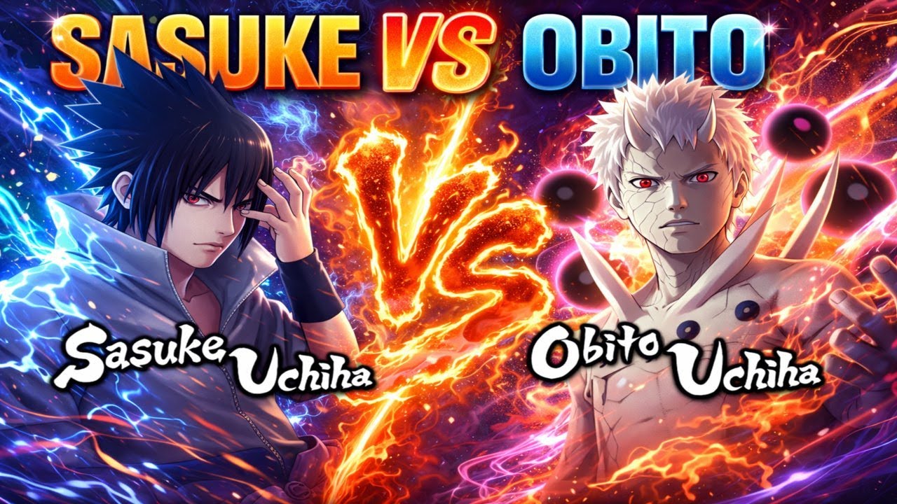 SASUKE RINNEGAN ⚡ VS OBITO JINCHURIKI 😈 | PERTARUNGAN RUANG & WAKTU!