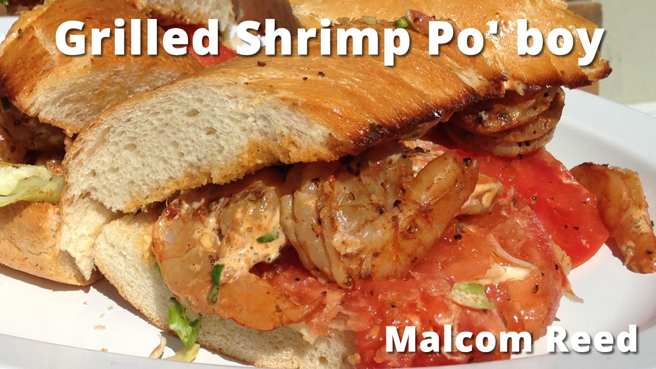 Spicy & Delicious BIG Barbecue Shrimp PoBoy... on the GRILL!
