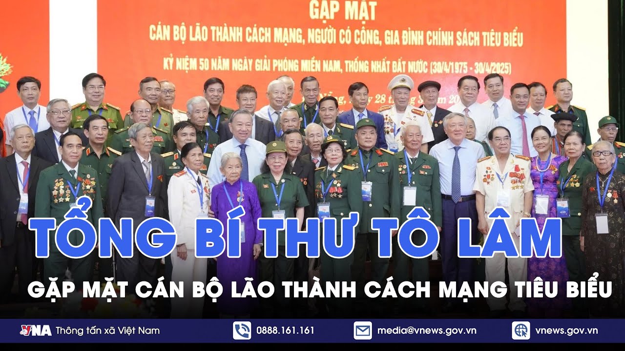 Tổng Bí thư Tô Lâm gặp mặt cán bộ lão thành cách mạng tiêu biểu - VNA