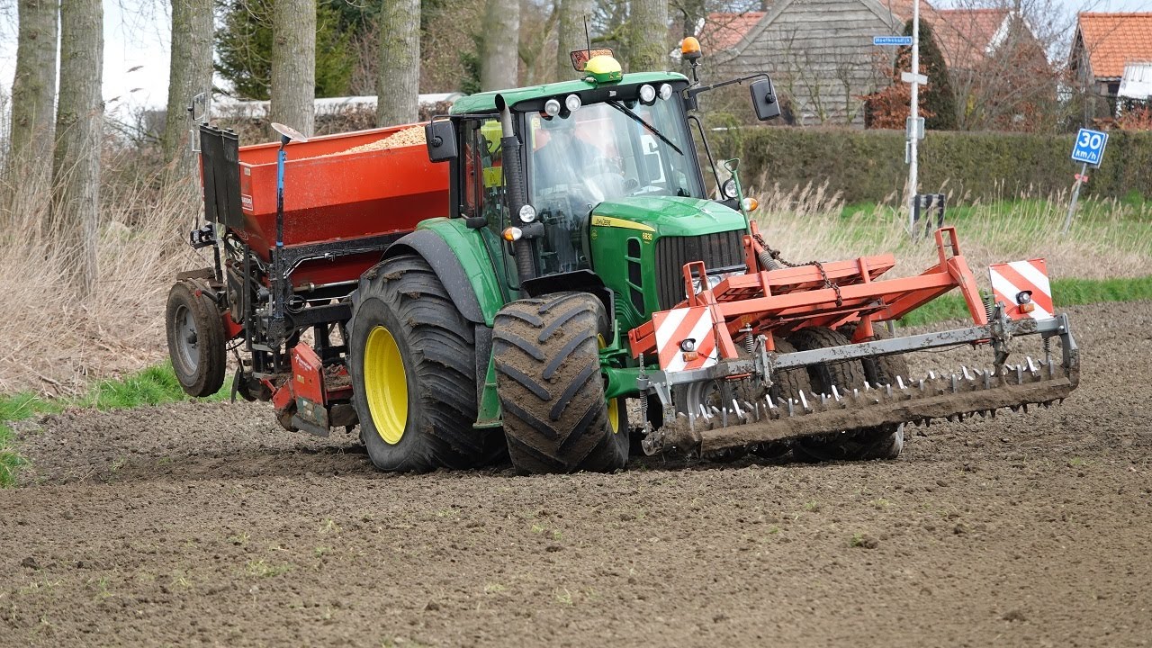 Planting Onions w/ John Deere 6830 + Delta Planter | Uien planten | Sound!!!