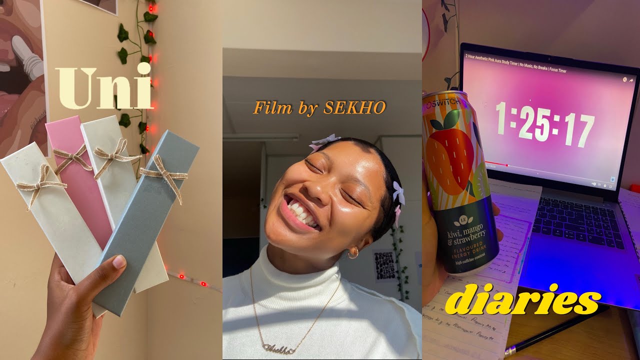 🍒#unidiaries #vlog EP5|Exam prep+pulling an-all-nighter +ice cream date etc |South African YouTuber
