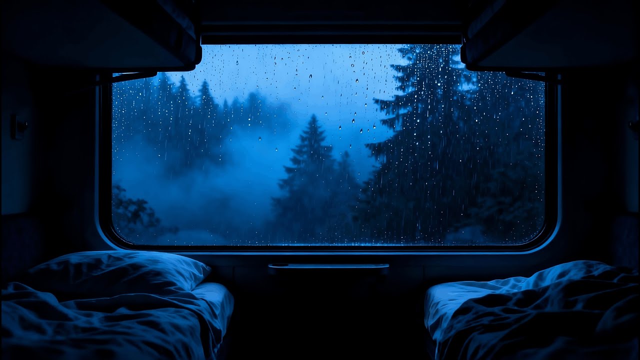 Long Rain Train Sounds | No Talking ASMR for Sleep