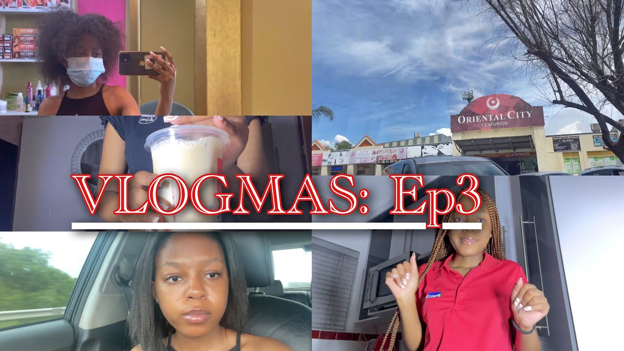 VLOGMAS EPISODE 3: ice coffee, the night with me, doing my hair, errands|| SOUTH AFRICAN YOUTUBER