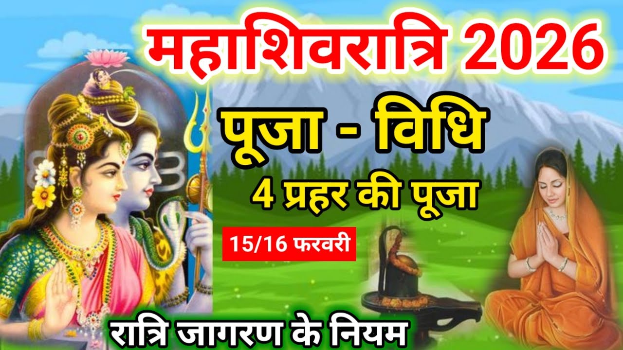 Mahashivratri Puja Vidhi 2026 महाशिवरात्रि पूजा विधि 2026 Shivratri Puja Vidhi शिवरात्रि पूजा विधि 
