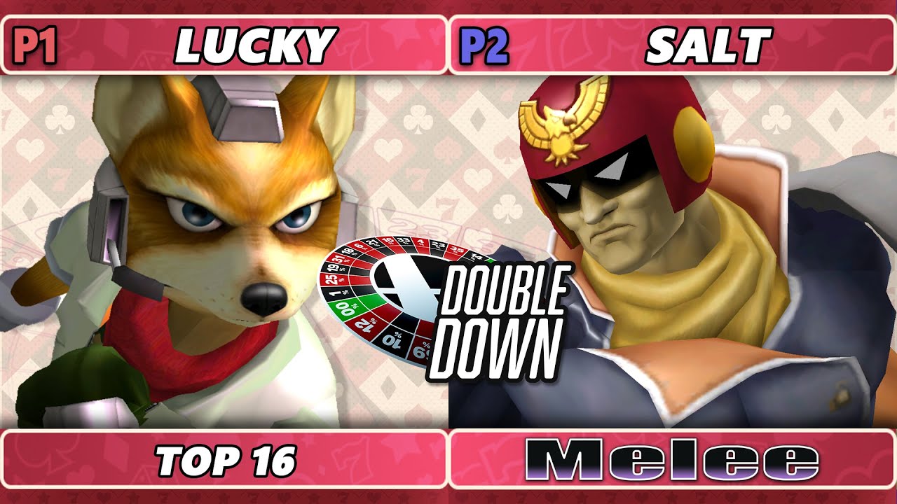 Double Down 2022 Top 16 - Lucky (Fox) Vs. Salt (Captain Falcon) Smash Melee - SSBM