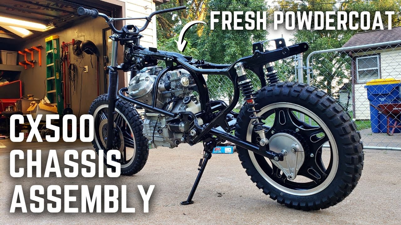 CX500 Scrambler Chassis Assembly! Fresh Powdercoat