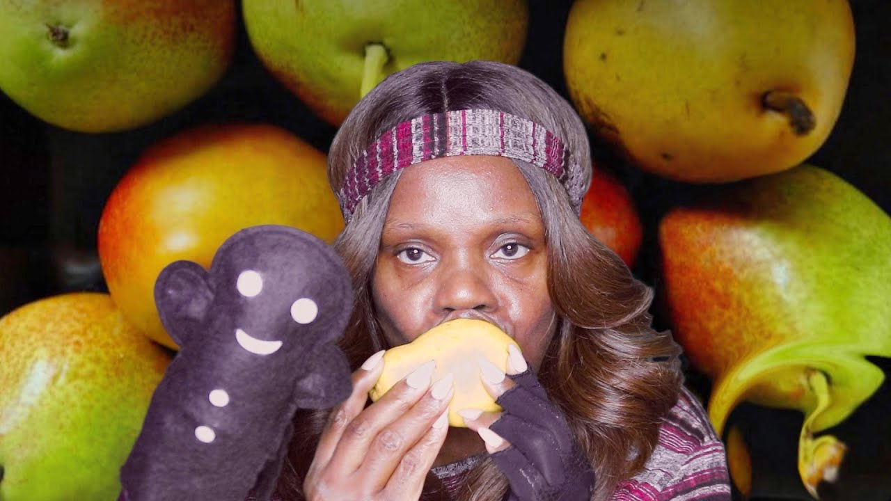 SWEETEST JUICY PEAR ASMR EATING SOUNDS