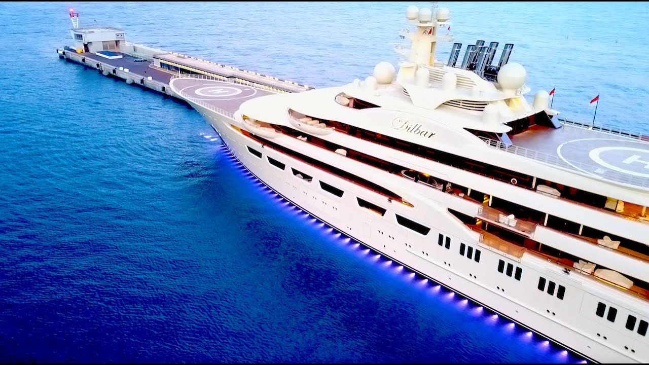 Dilbar the World's Largest Yacht + more HD drone footage of Monaco, Monte Carlo, and the harbor!