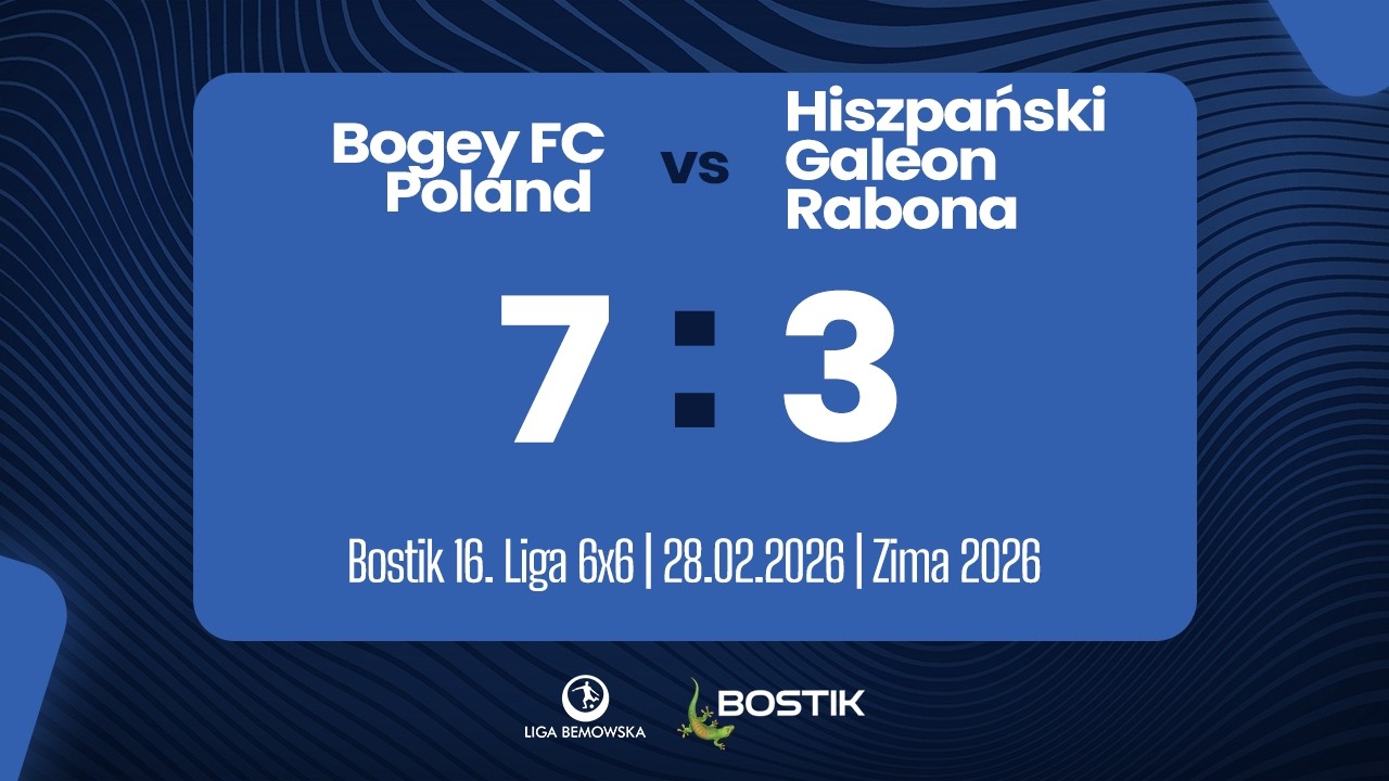 Bogey FC Poland 7:3 Hiszpański Galeon Rabona | Kolejka 8 | Zima 2026
