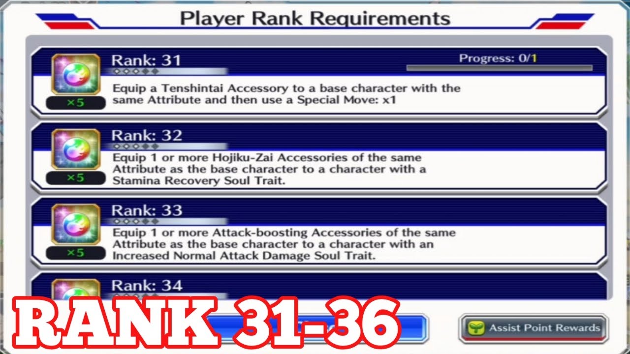Cara Menyelesaikan Misi RANK REQUIREMENTS 31 Sampai 36 - Bleach Brave Soul