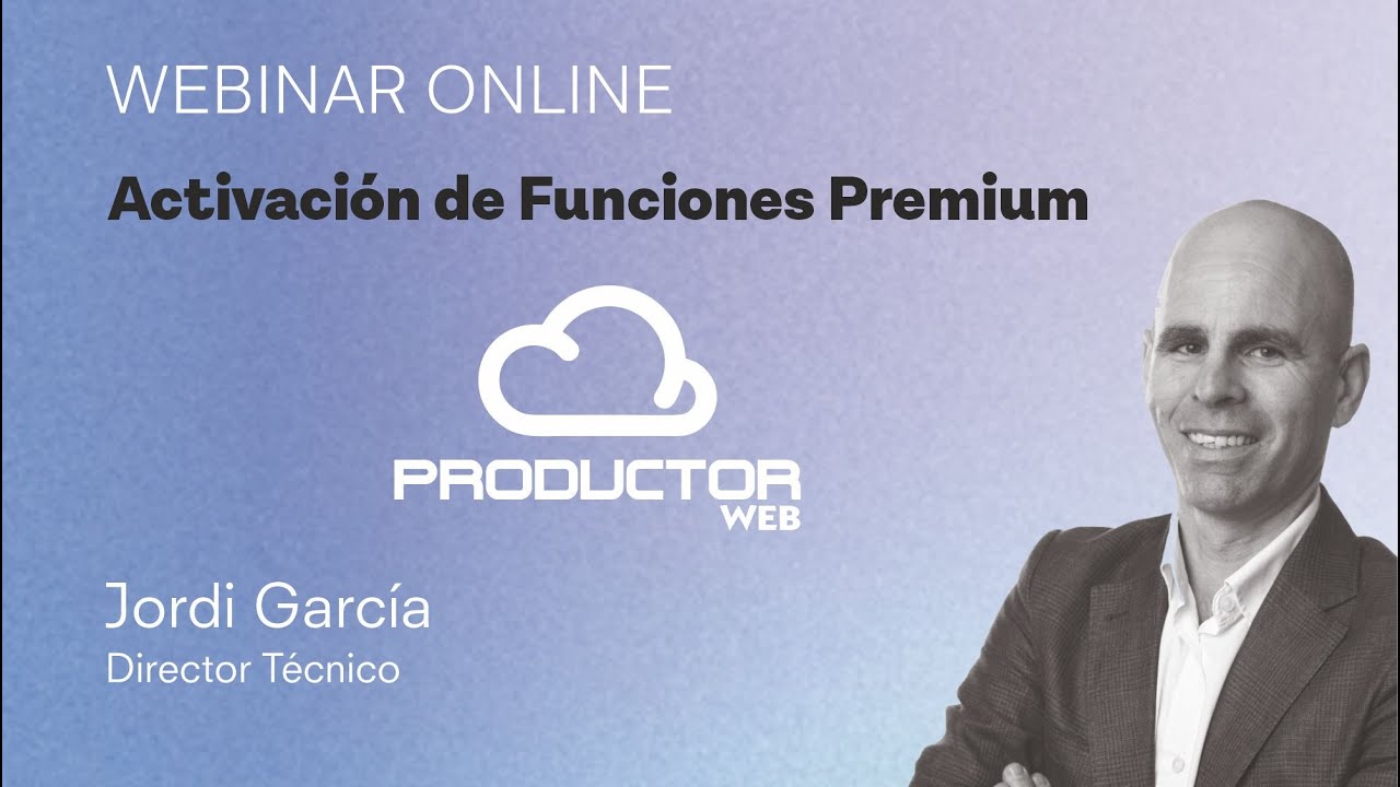 #36 WEBINAR Funciones Premium | PRODUCTOR web |