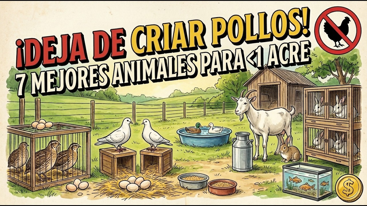 Los 7 MEJORES animales para criar en 1/2 acre para una vida autosuficiente
