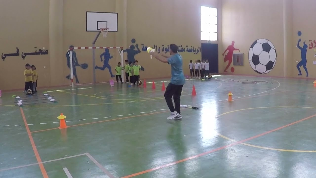 درس تطبيقي ثالث ابتدائي  العاب تمهيدية في كرة السلة قسم التربية البدنية تعليم جازان