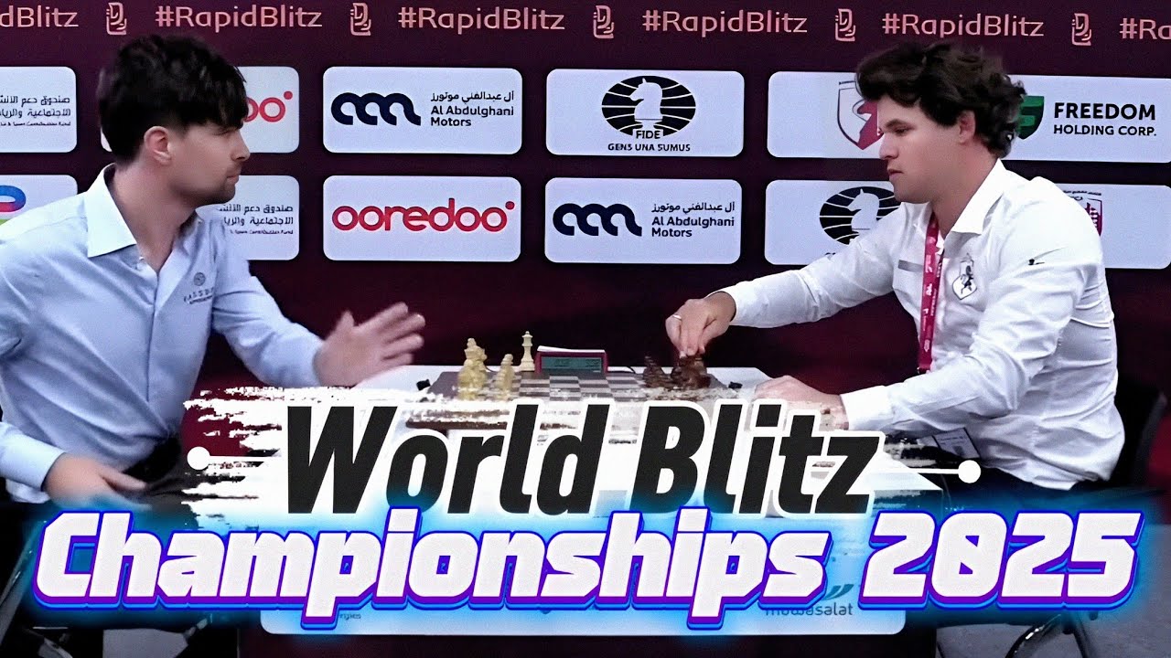 Magnus Carlsen Vs Jorden Van Foreest || World Blitz Championships 2025