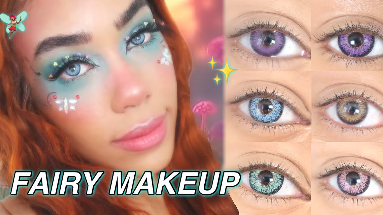 Fairy Cosplay Makeup Tutorial 🧚🏽‍♀️✨ Color Contact Try-On | Comfy SFX Lenses ColouredContacts.com