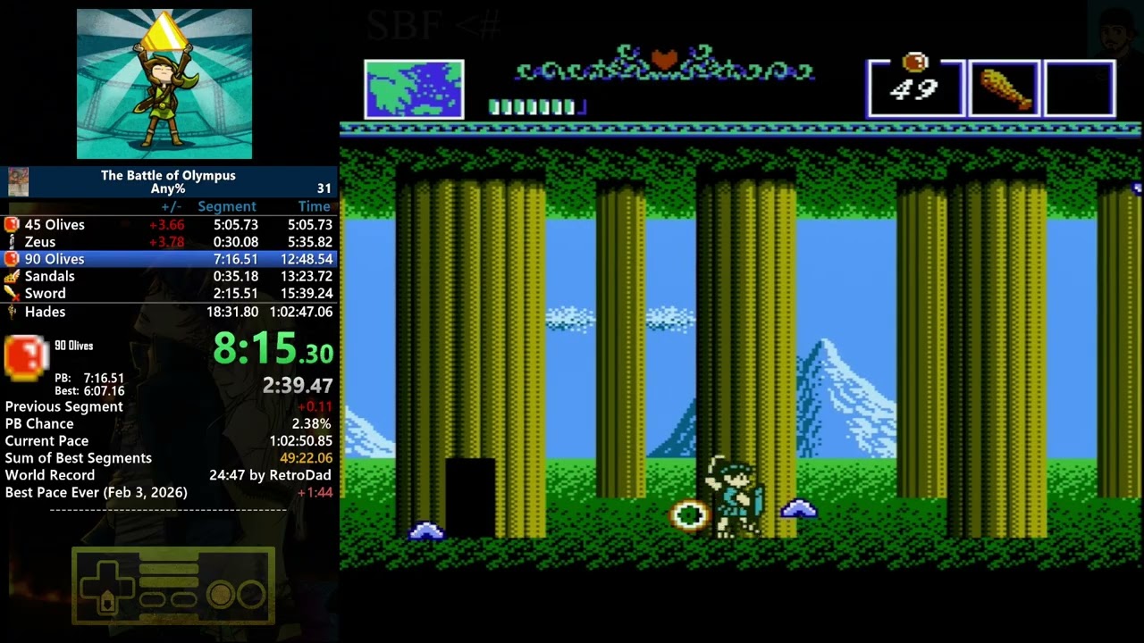 The Battle of Olympus (NES) - Any% - 44:45