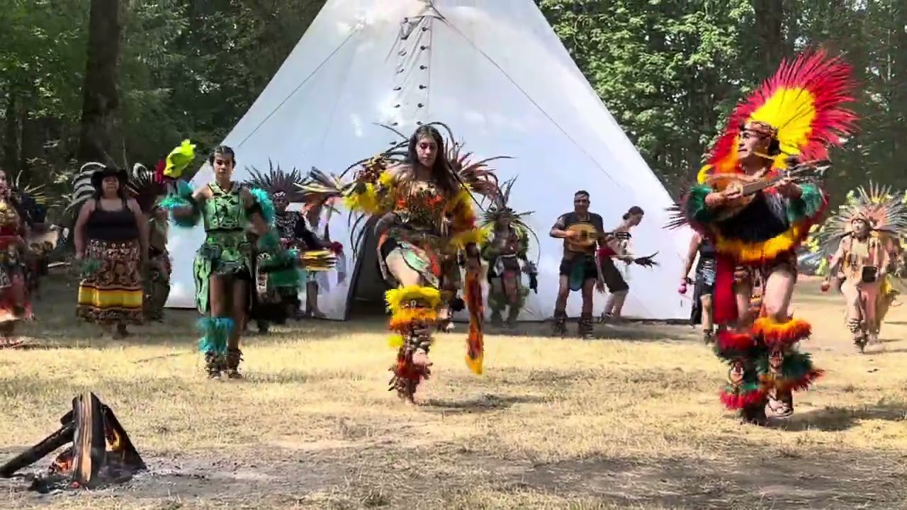 Danza Azteca Son del Cenzontle (Ceremonia del Grupo Mexica-Tiahui, 2023).