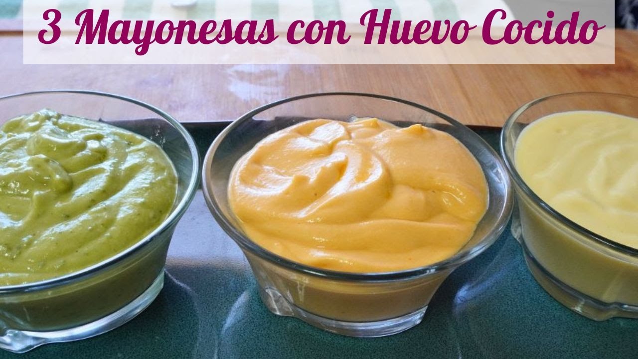 3 MAYONESAS con HUEVO cocido🥚¡ Súper Rápidas Y Fáciles !⏰