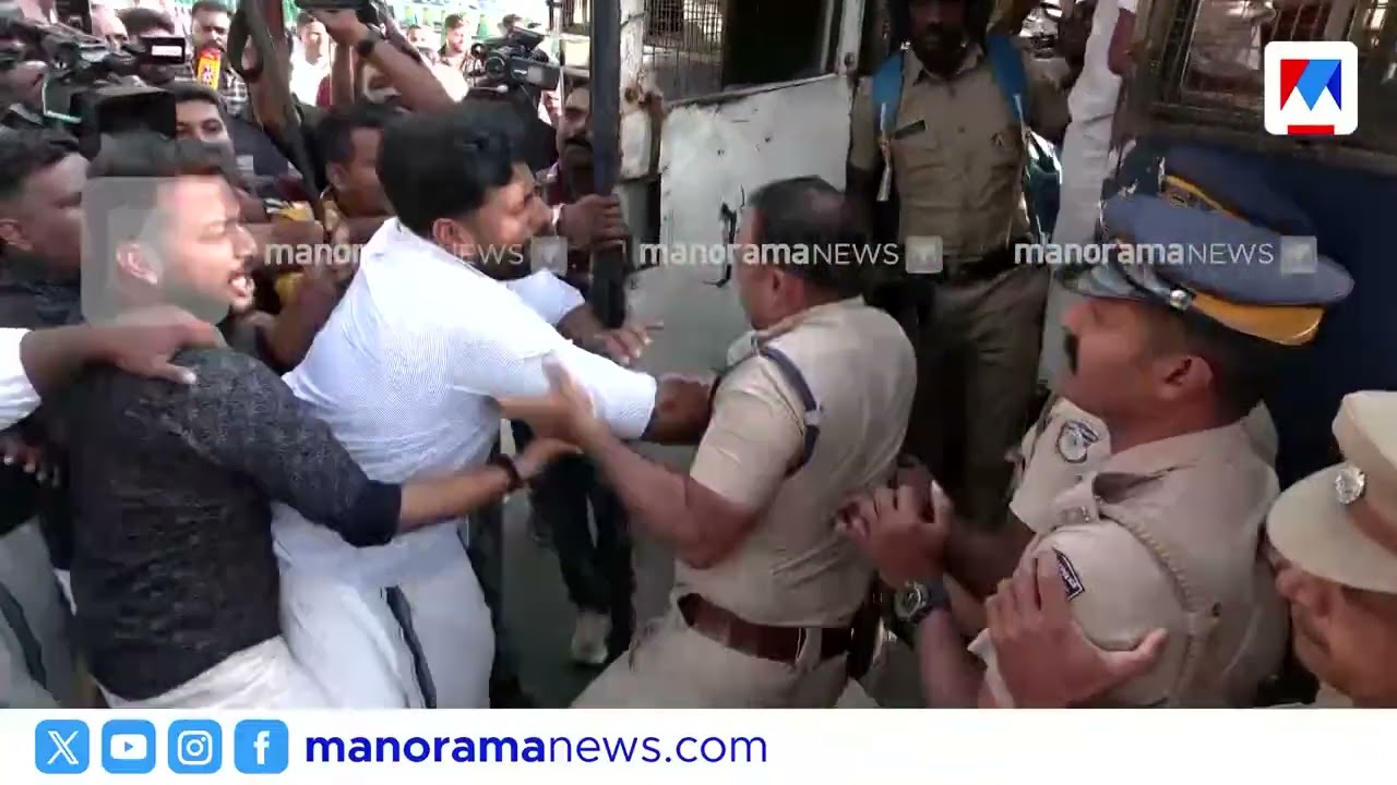 ‘ആരെയാടാ നീ പേടിപ്പിക്കുന്നെ,,എസ്എഫ്ഐക്കാരെ പോയി തല്ലെടാ’ ​|Youthcongress|Police |Sfi |VeenaGeorge