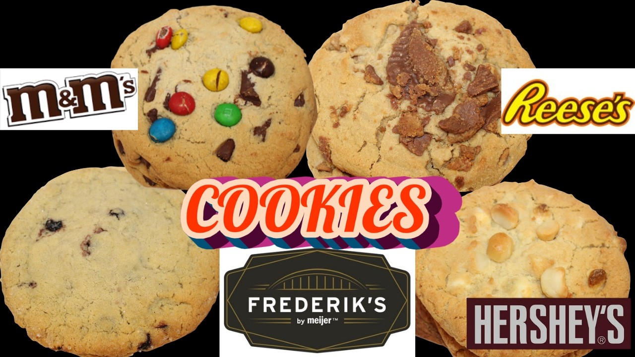 Frederik’s by Meijer Cookies: Reese’s PB Cup, M&M’s, Lemon Blueberry and Macadamia Nut Review