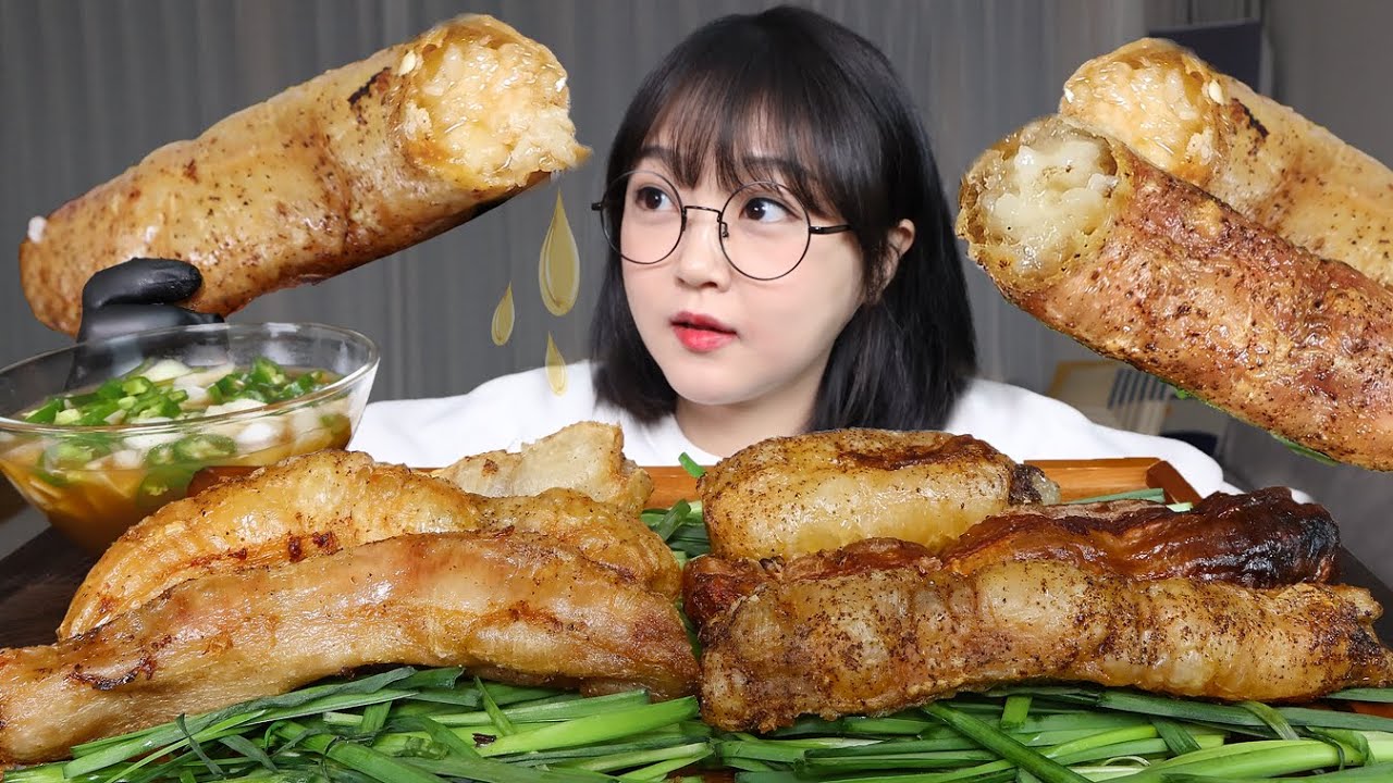 Хрустящий снаружи, сочный внутри: Жареные говяжьи кишки!