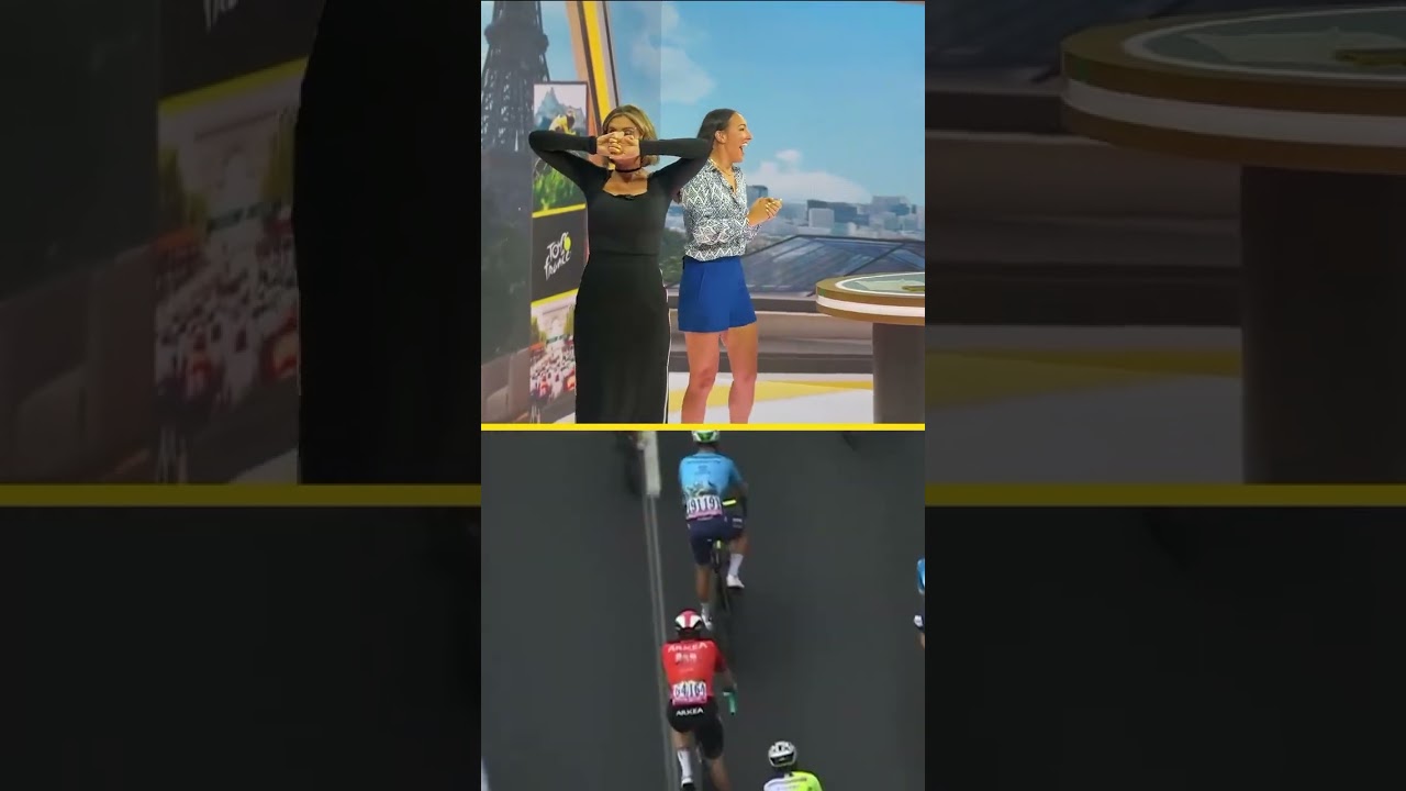 Orla Chennaoui and Dani Rowe were all of us when Mark Cavendish completed Project 35 😍 