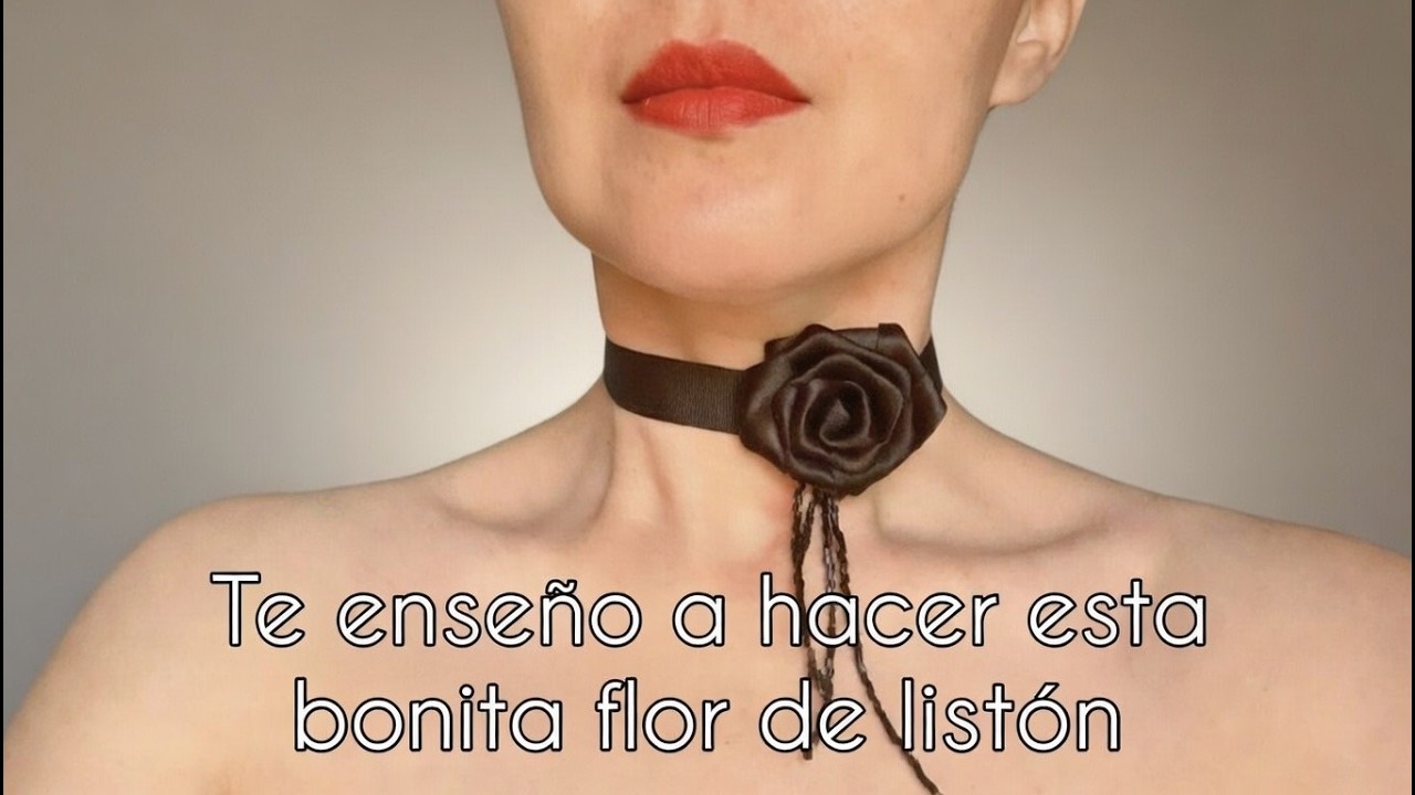 Flor de listón para gargantilla #flordeliston #gargantilla #chokernecklace
