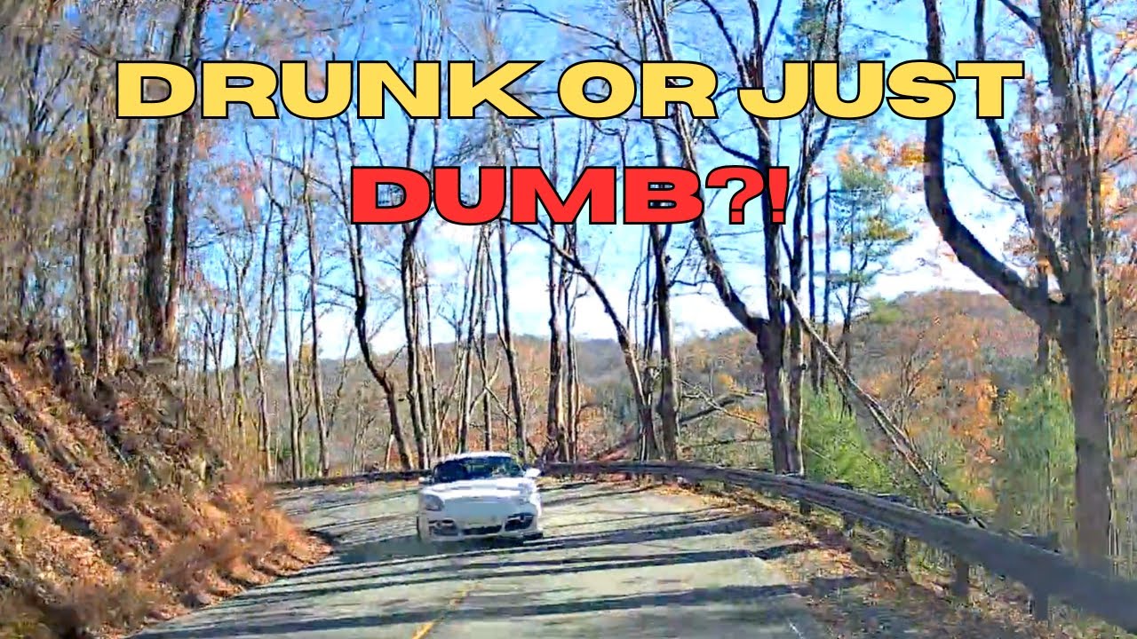 DRUNK?! PORSCHE DRIVER NEARLY CAUSES HEAD ON COLLISION ON THE FREEWAY!
