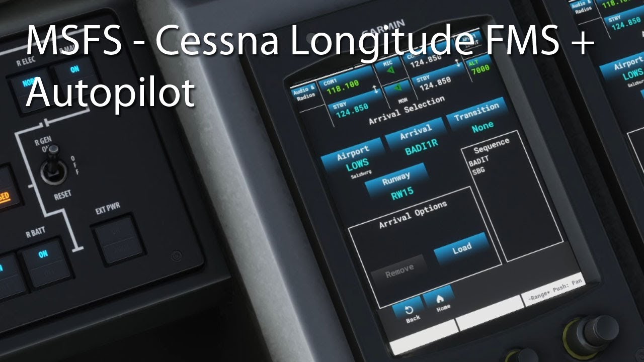 MSFS - Entering a manual flight plan on the Cessna Longitude