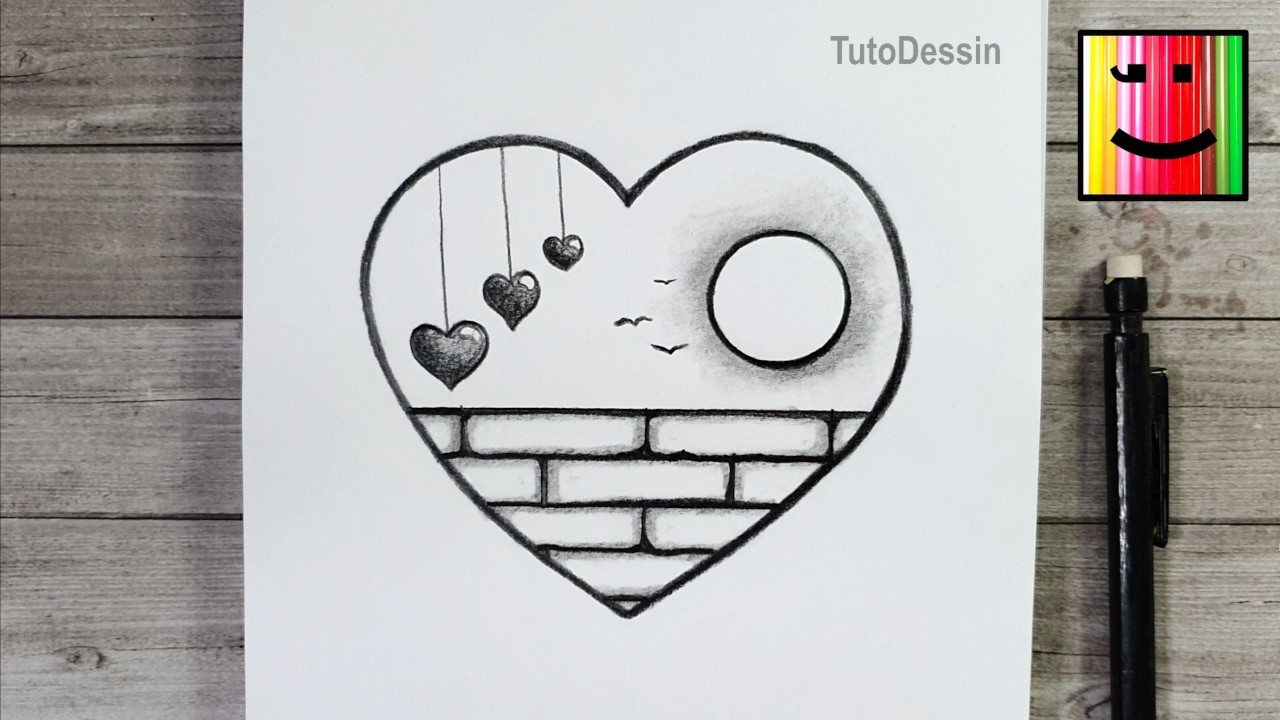 Dessin facile : illustration imagée spéciale Saint-Valentin