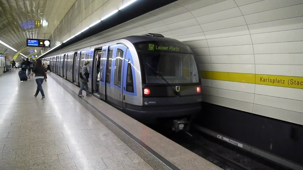 U-Bahn München Karlsplatz (Stachus) U4 & U5 [1080p]