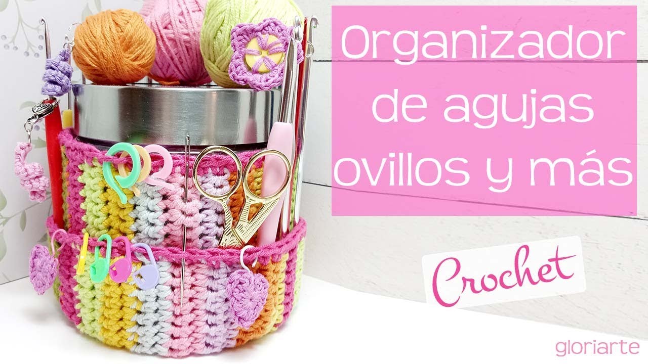 ORGANIZADOR de GANCHILLO para AGUJAS, OVILLOS y M&Aacute;S. CROCHET ORGANIZER for HOOKS, MARKERS....