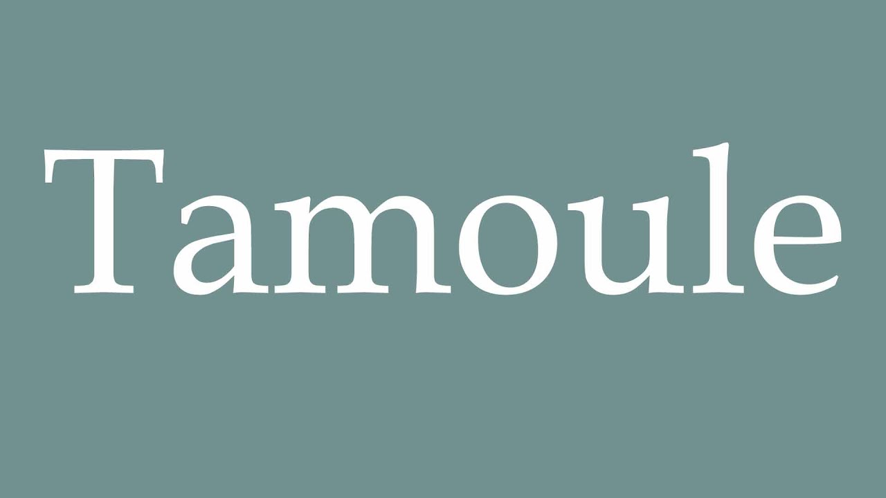 How to Pronounce ''Tamoule'' (Tamil) Correctly in French