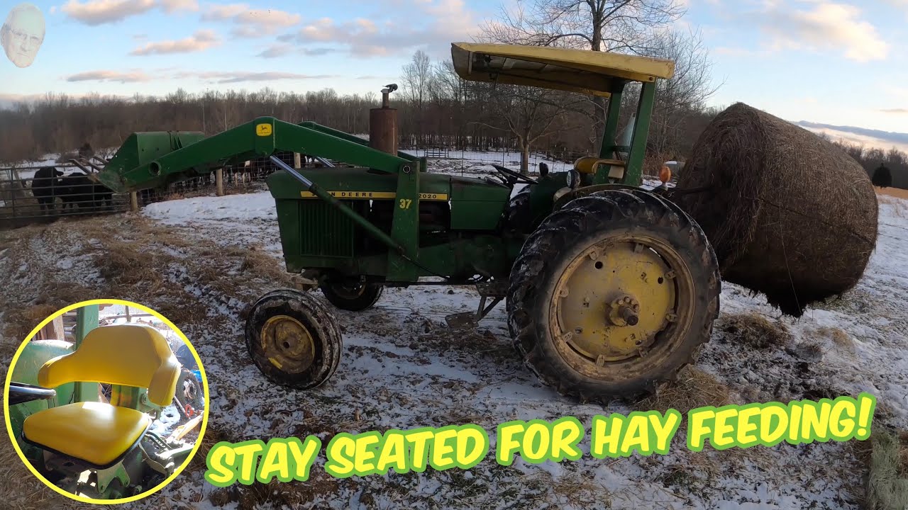 Stay seated for HAY feeding! John Deere 2020 HIGH UTILITY gets a new seat ￼