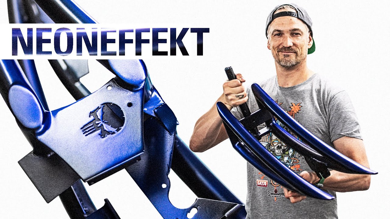 Schwarzlicht Effekt mit Candy Lasur | Punisher Custom Bike | Dannys SCHRAMMWERK