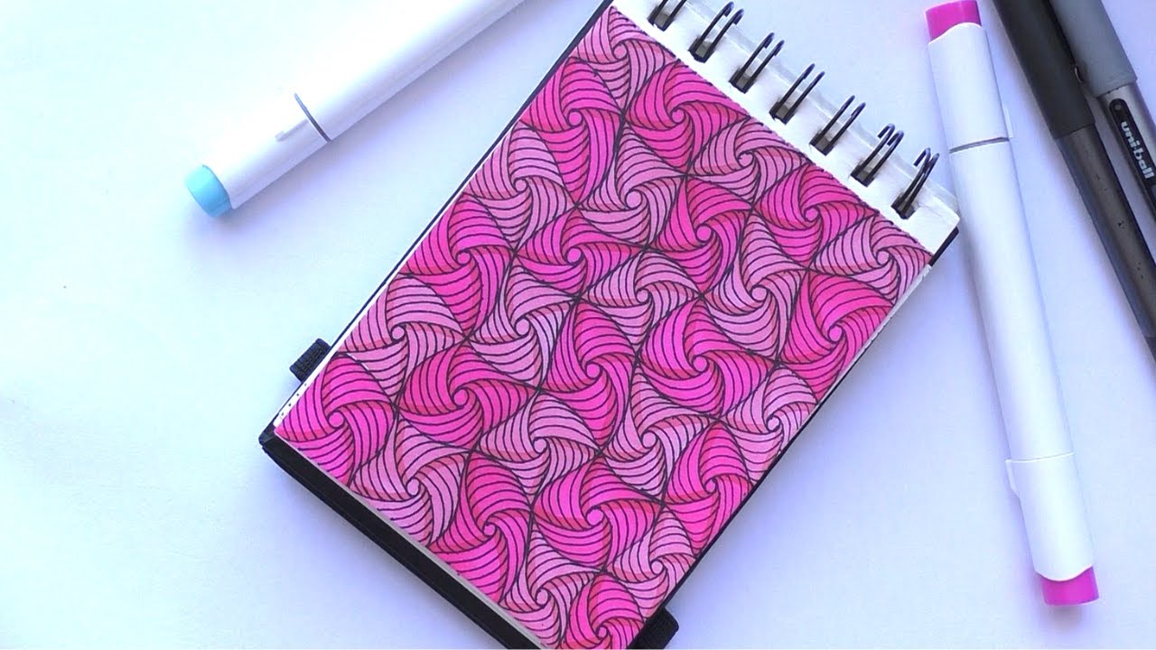 Relax Your Mind 🌸 Simple Zendoodle Art for Beginners | Easy & Calming Drawing