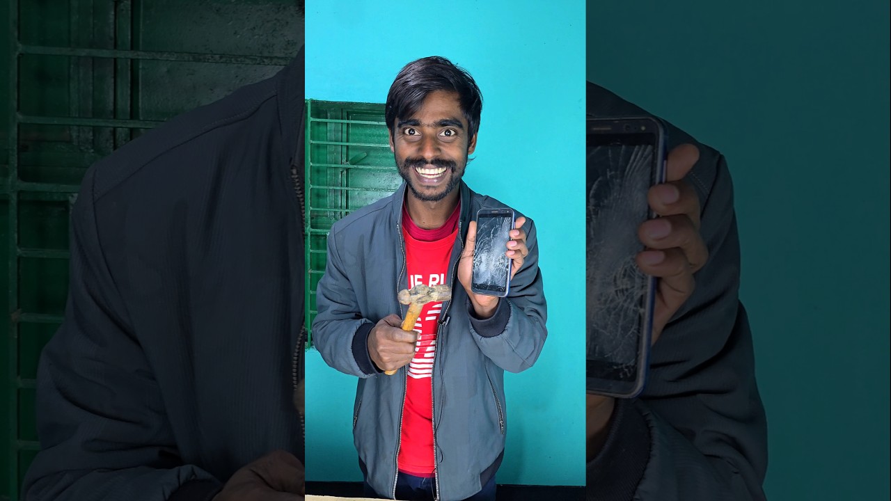 Elder brother shows magic with hammer and mobile 😱🤣 