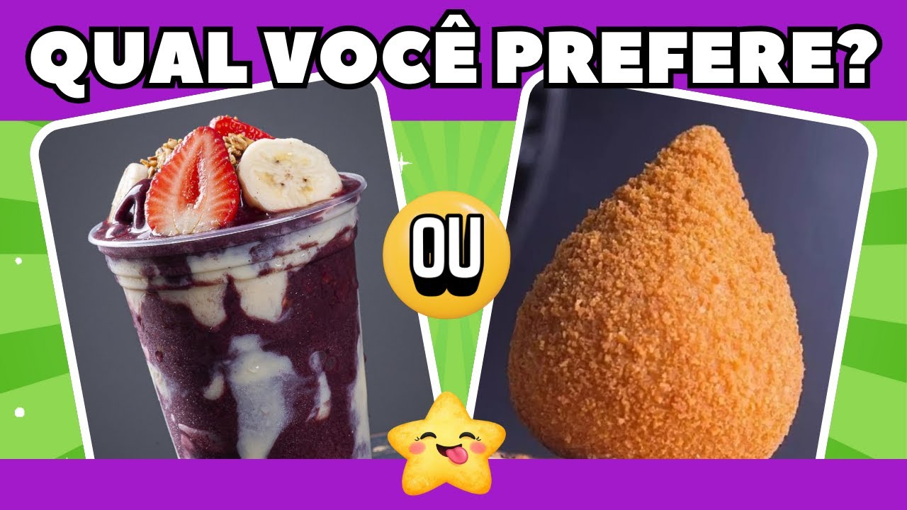 Qual comida você prefere? 😋🍕 | Jogo das escolhas | Star Quiz | #quiz