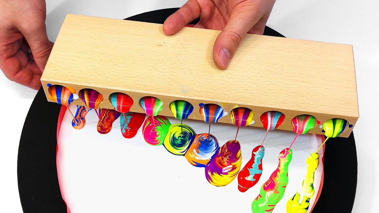 Акриловая заливка с BRUSH HOLDER + EPOXY RESIN - чрезвычайно интенсивный цветовой результат! | JFA