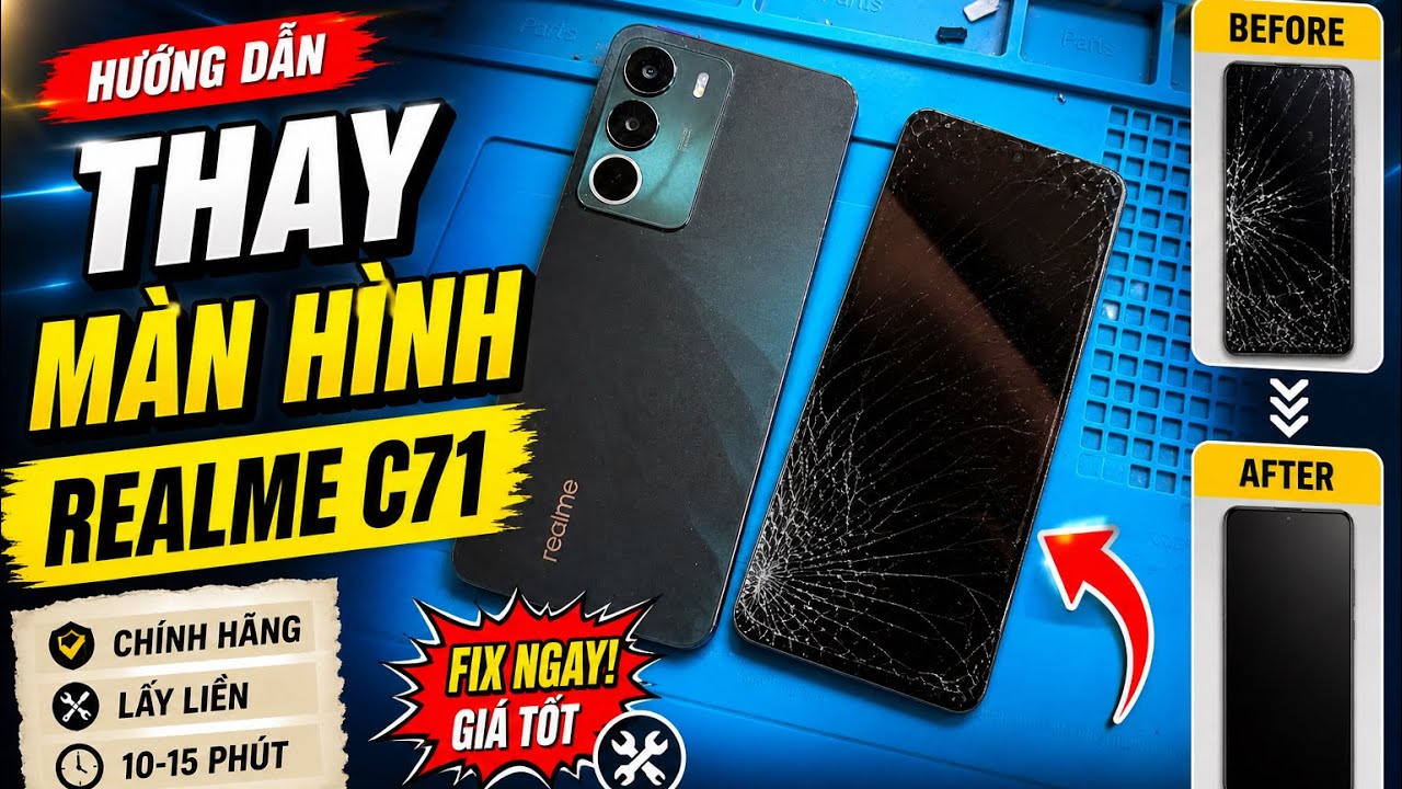 Thay M&agrave;n H&igrave;nh Realme C71 Nhanh Gọn Dễ L&agrave;m - Realme C71 screen replacement