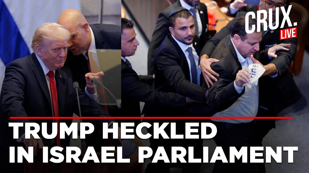 Breaking LIVE | CHAOS During Trump's Speech In Israel, Protesters Storm Knesset |&nbsp;Gaza&nbsp;|&nbsp;Hostages