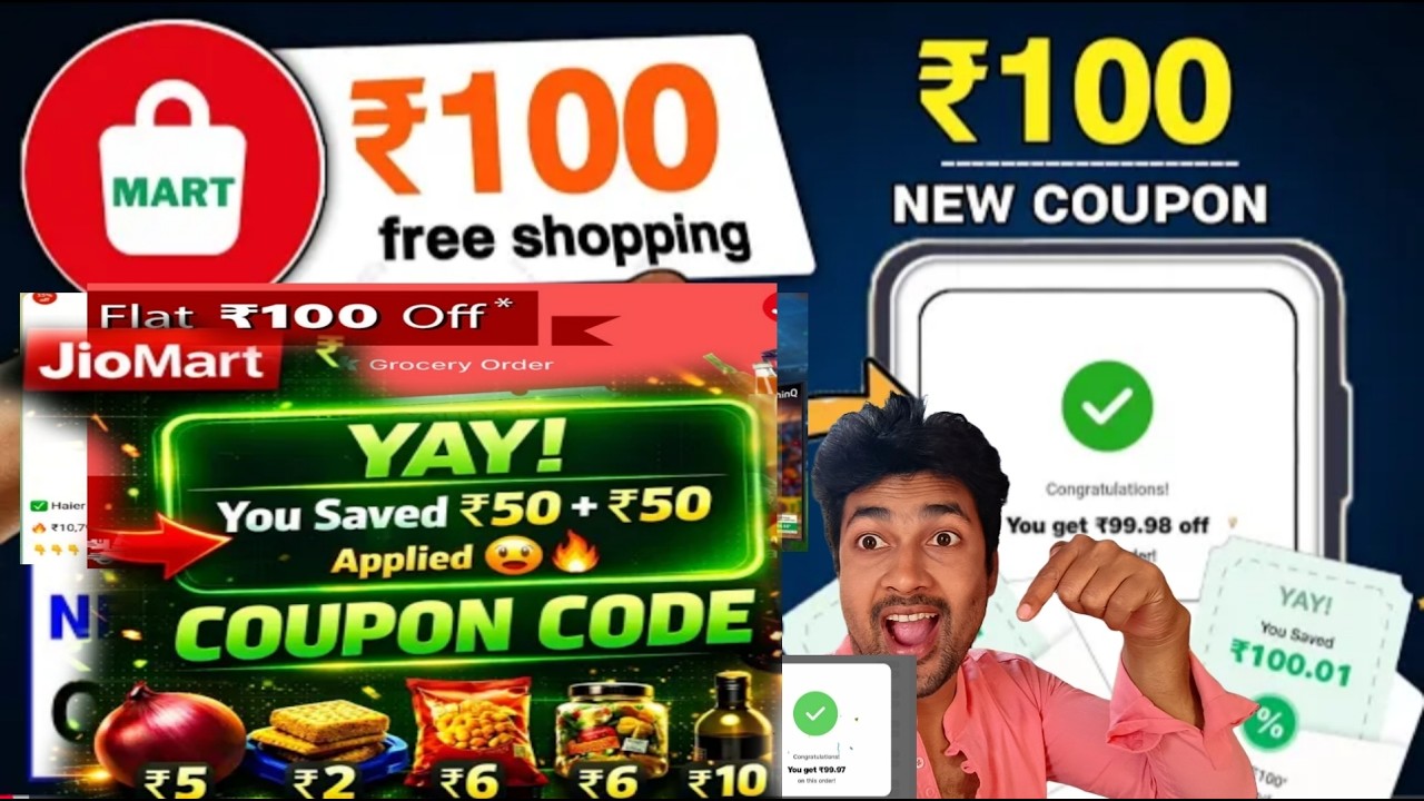 Jiomart Coupon today | jiomart coupon code | jiomart coupon code today | Free shipping 100% Discount